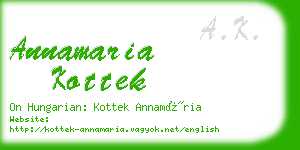 annamaria kottek business card